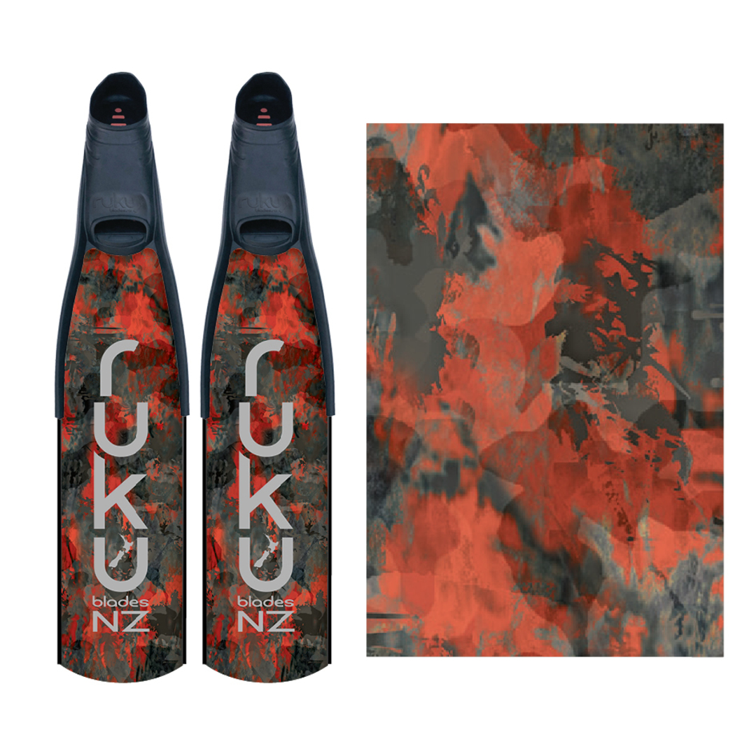 Ruku Composite Spearo Blades | Razor Red Camo image 0